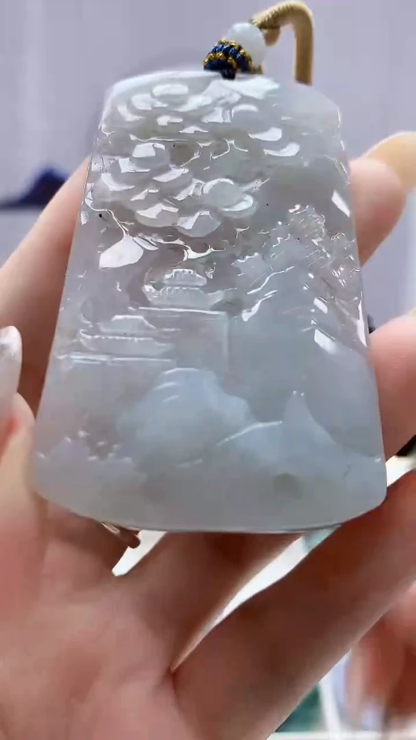 定制翡翠未镶嵌5060DD-毛货挂件157