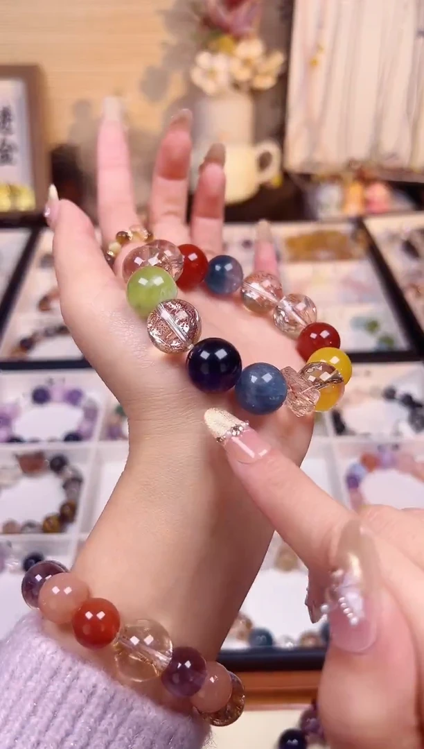 未镶嵌手串水晶青花瓷