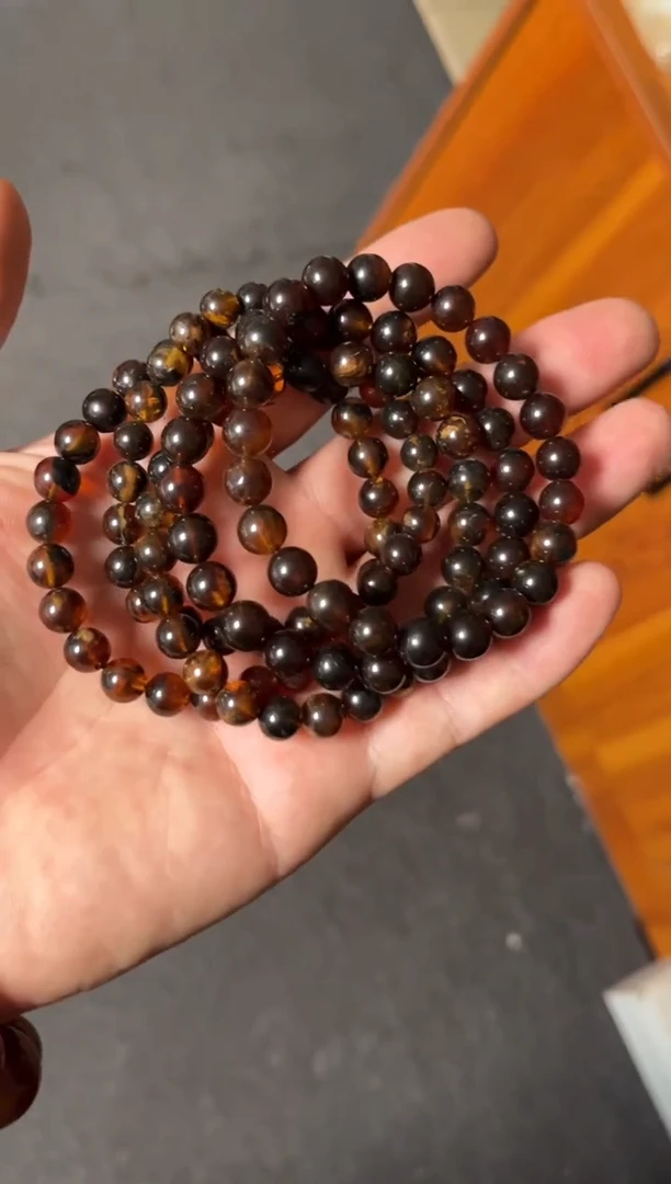 琥珀未镶嵌珠宝奇石/无优化/多样性发一件/无证书7-8mm