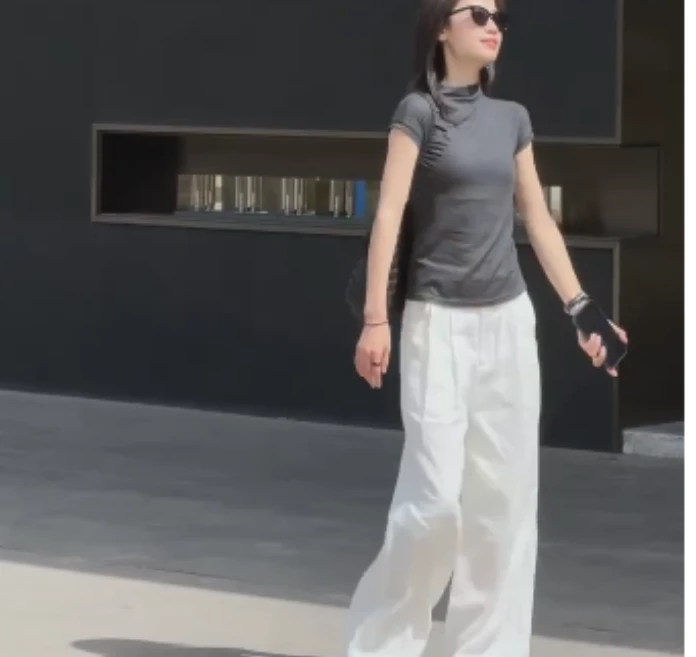 2025夏季新款网红同款洋气减龄韩版爆款打底衫裤子两件套GHer