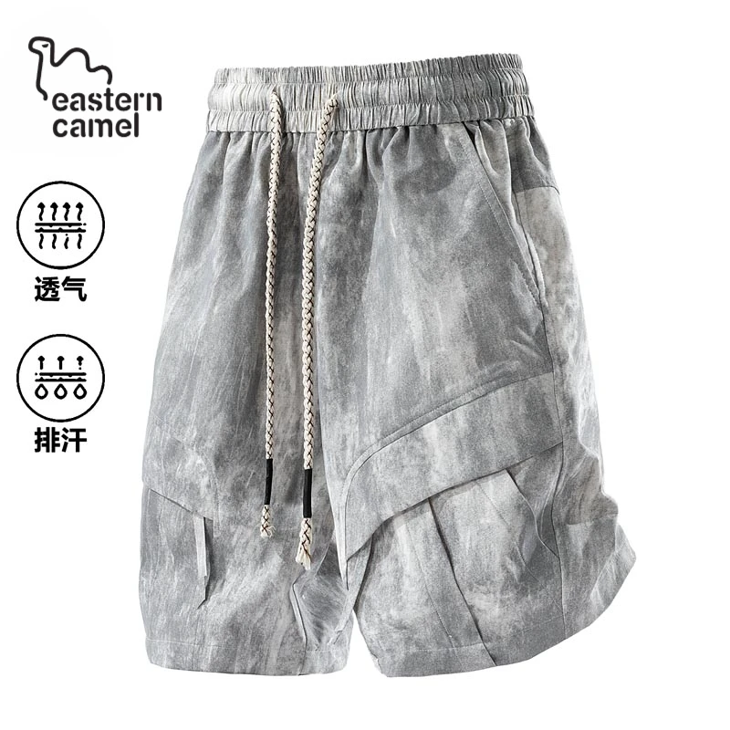 东方骆驼新款夏季简约时尚百搭户外休闲速干宽松透气轻薄款短裤