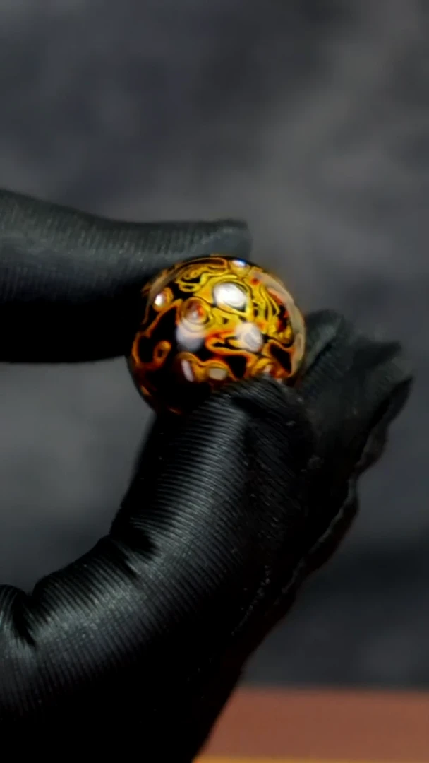 疯子大漆黑金螺钿20mm