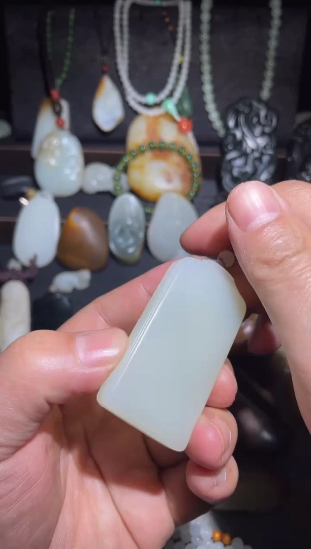 吊坠(不含链)未镶嵌和田玉和田玉无事牌吊坠