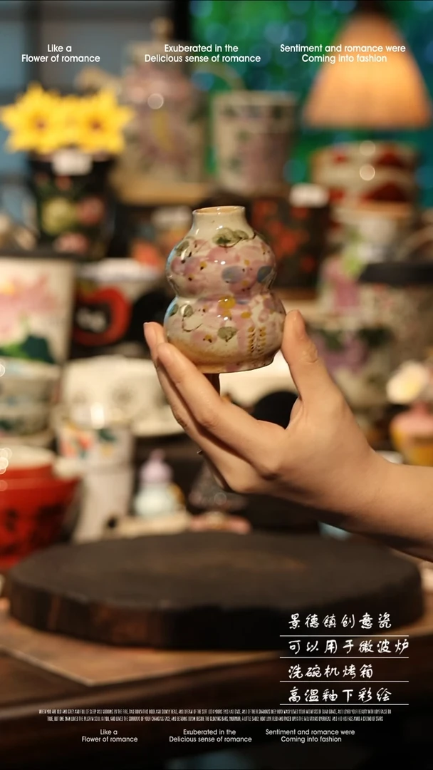 陶瓷景德镇高温釉下彩手工手绘款式@A1223@