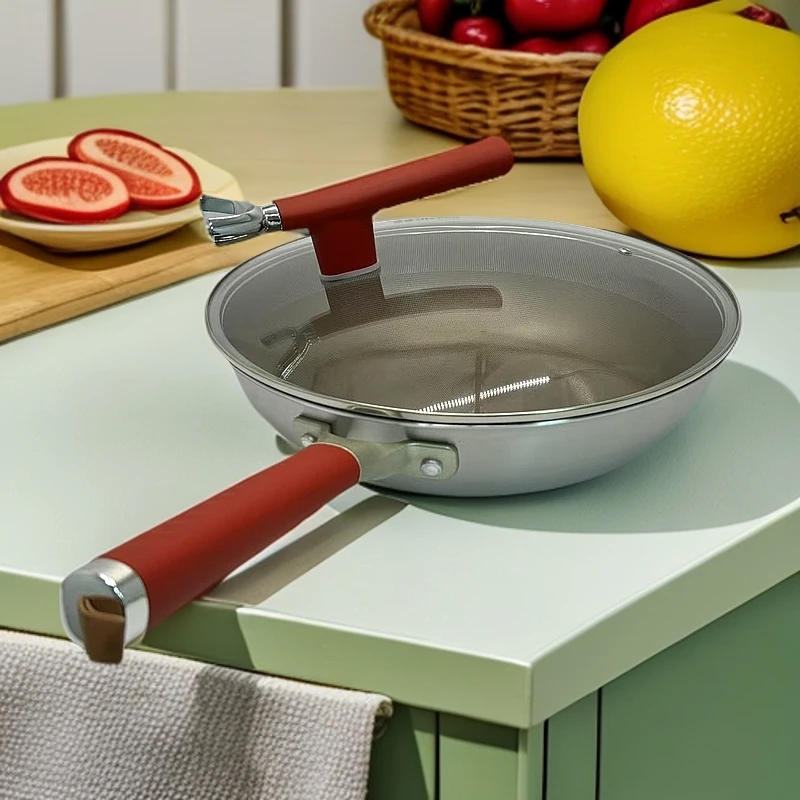 【高货品质】32cm单面屏钛合金不锈钢蜂窝不粘炒锅全灶通用（D38）