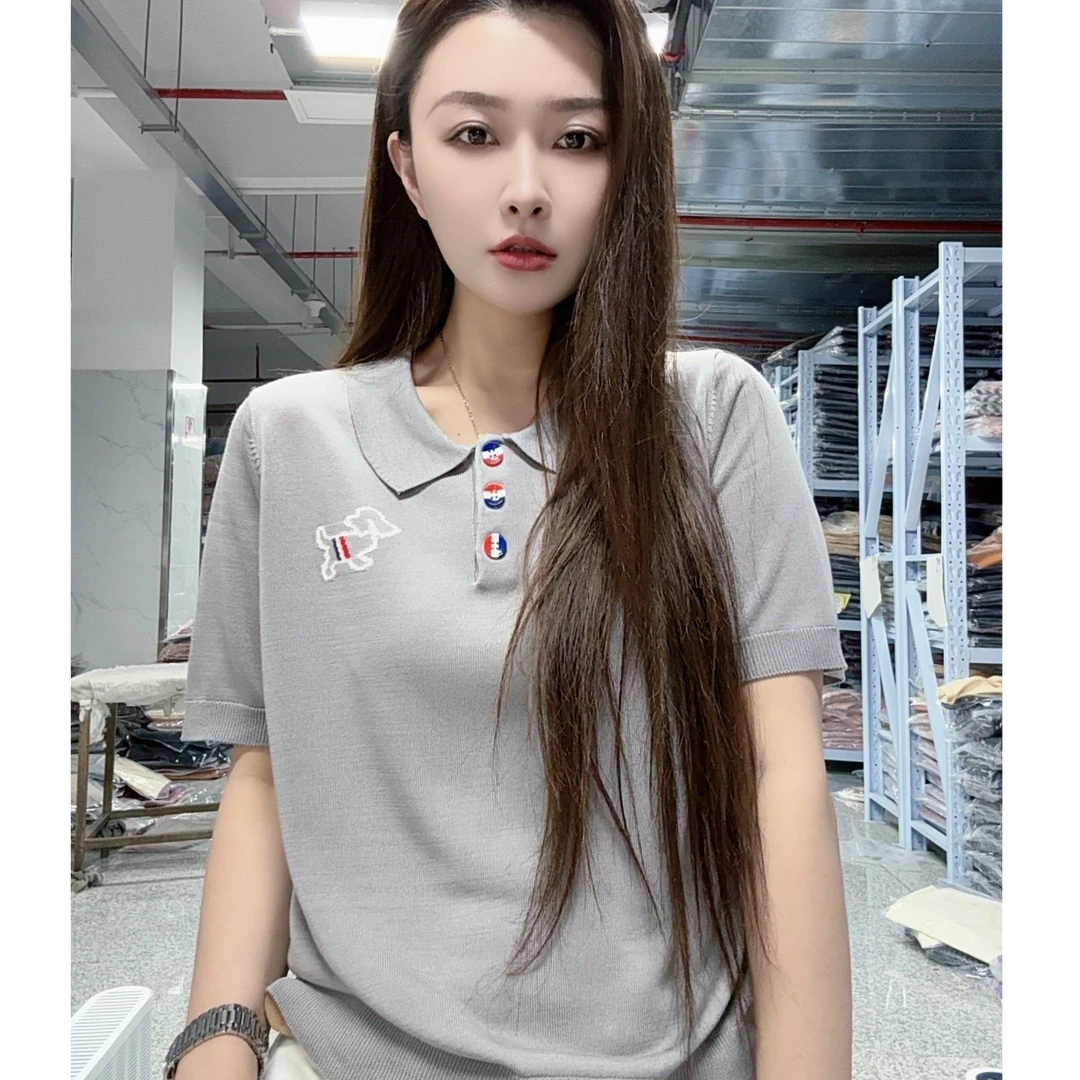 【思思精选】2025新款翻领小狗图案提花高级感时尚百搭针织衫S846#