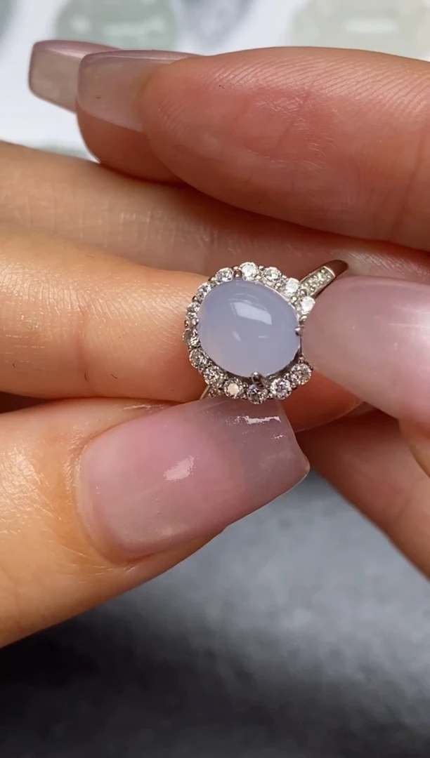 【闪购商品】定制翡翠银S925镶嵌翡翠戒指~