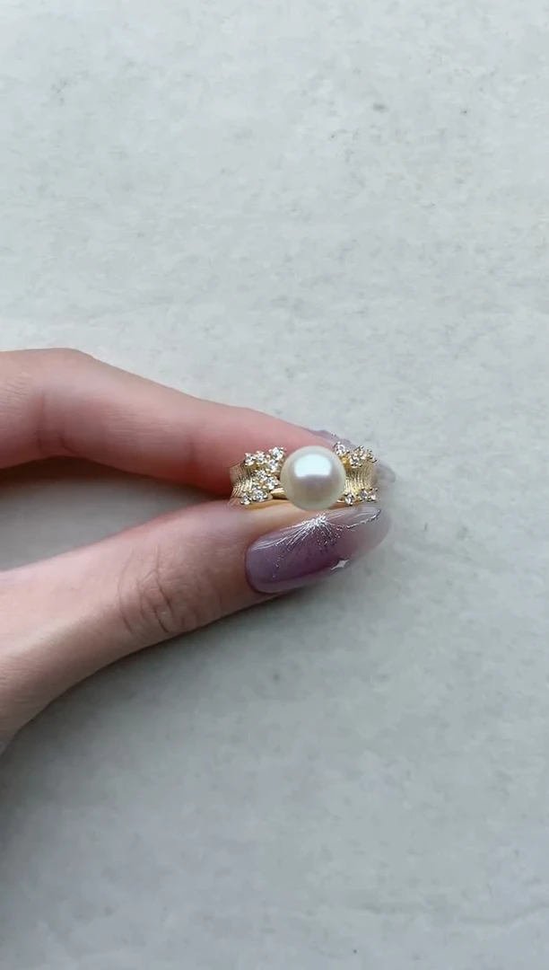 【闪购商品】海水珍珠戒指银S925镶嵌Y23