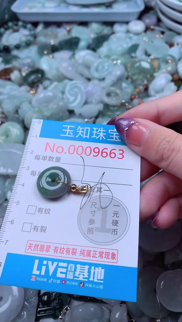 翡翠未镶嵌吊坠(不含链)9663