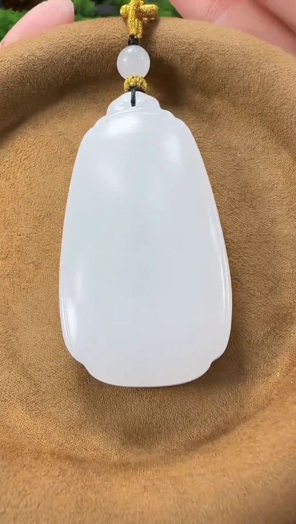 吊坠(赠链)未镶嵌和田玉HL水滴无事牌多样性发货发其一