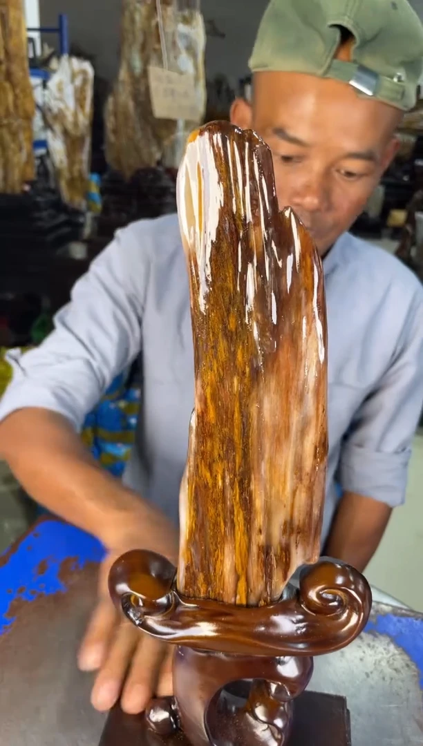 未镶嵌摆件硅化玉19