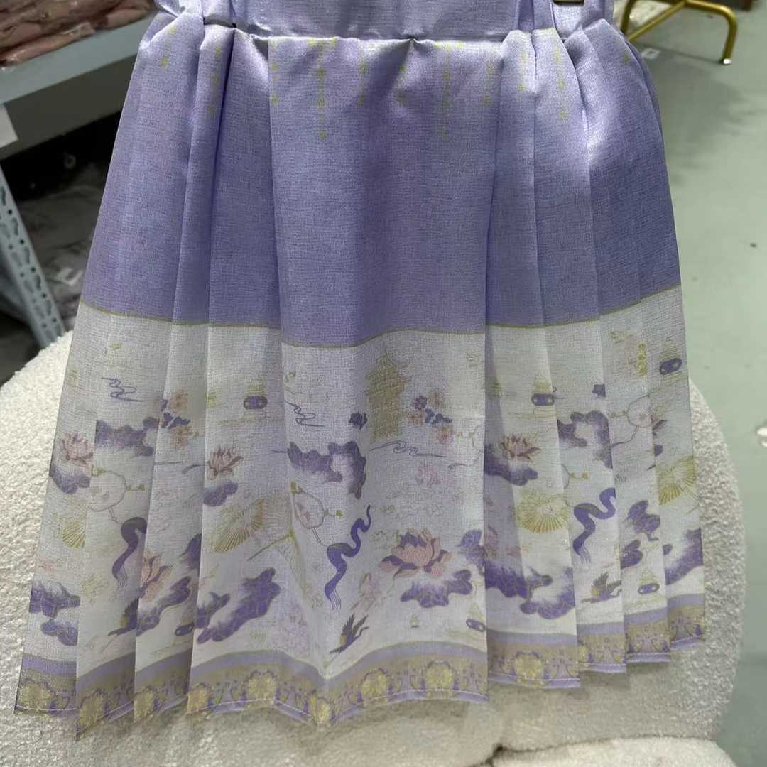 【614款】中国风图紫色刺绣夏季仙女马面裙