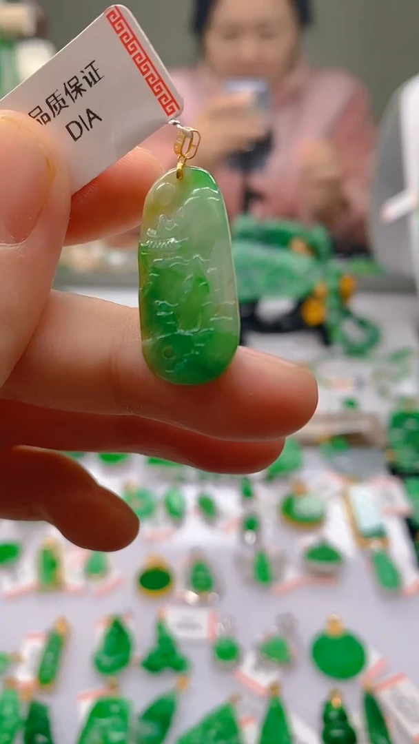 【闪购商品】翡翠颈饰18K金镶嵌新号开播，全场乱卖