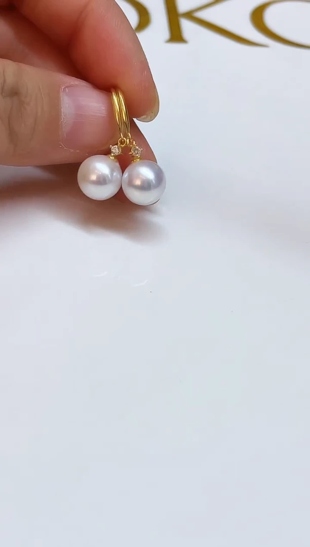 颈饰银S925镶嵌淡水珍珠9-10mm