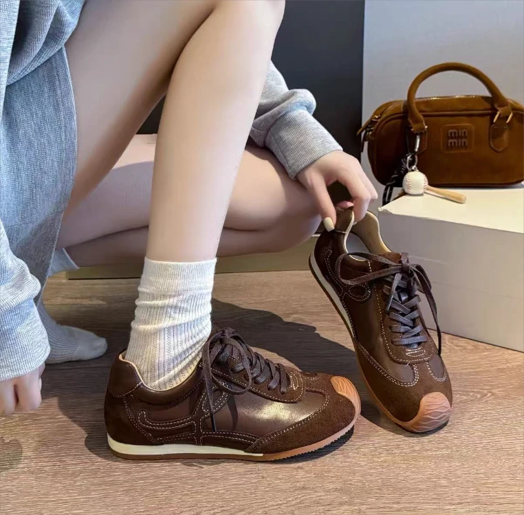 平底2公分2025秋款休闲德训鞋3914