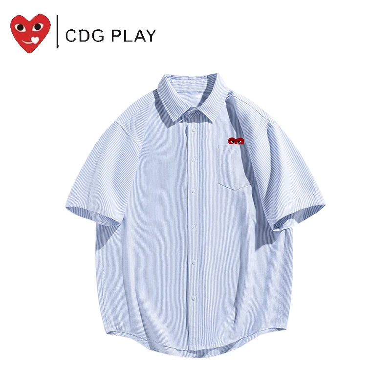 CDG PLAY欧若智性风春装女款爆款2025新款衬衫百搭设计感时尚条纹