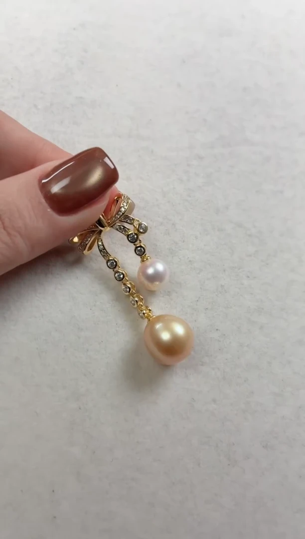 银S925镶嵌吊坠海水珍珠q755