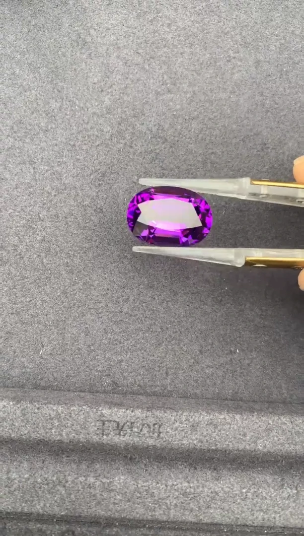 未镶嵌珠宝半成品紫晶16.9ct紫水晶 定制 GE