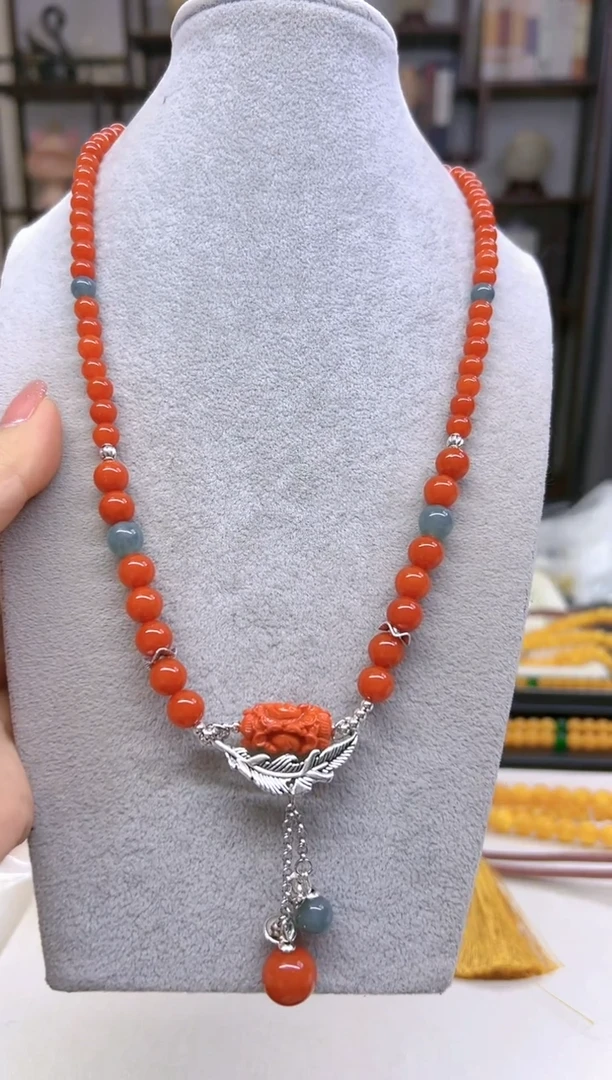 【闪购商品】南红玛瑙毛衣链未镶嵌M636