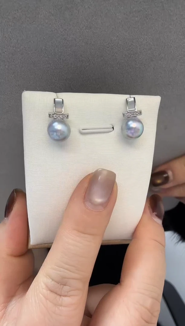 未镶嵌耳饰海水珍珠y**z真多麻8mm+S925因耳钉