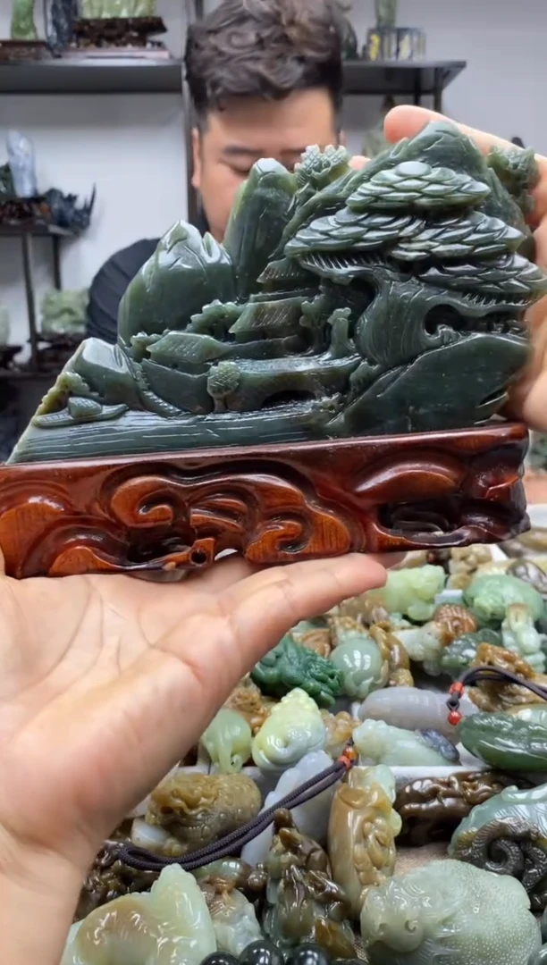 和田玉未镶嵌摆件1