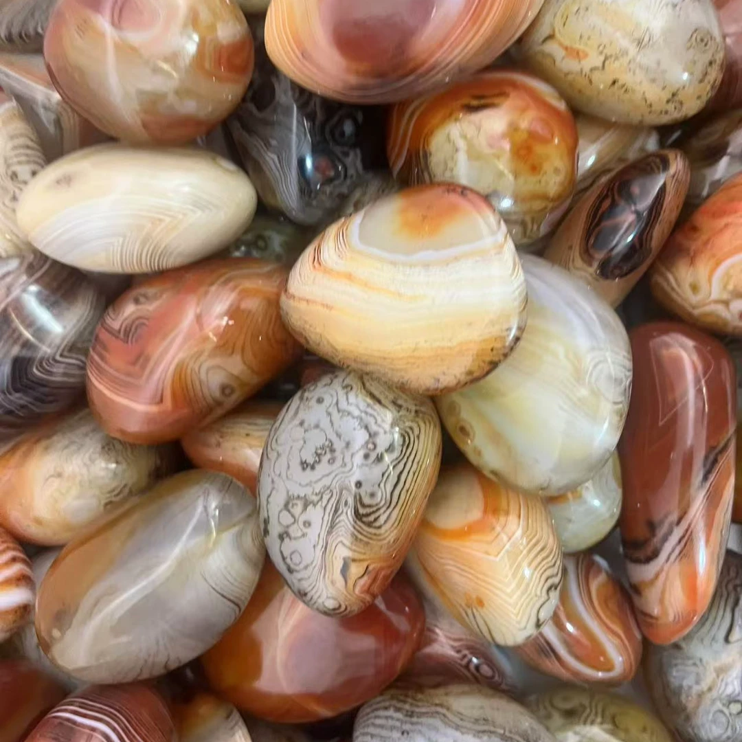 缠丝玛瑙吊坠鱼缸造景石玛瑙手把件多样性发货拍一发一