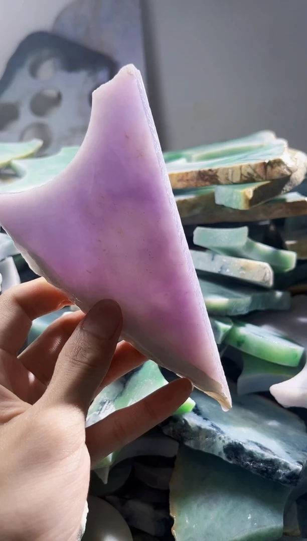 翡翠裸石 缅甸翡翠A货陈55
