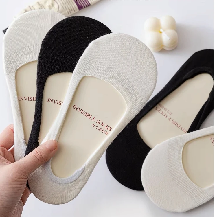 浅口船袜夏季薄款纯棉女袜100%全棉防臭ins潮网红透气隐形袜白色