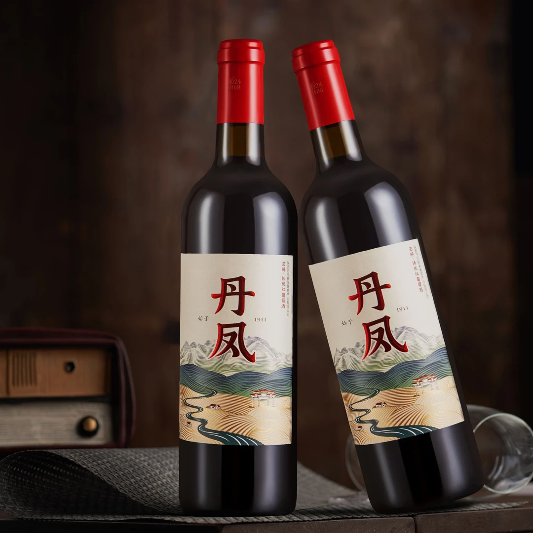 丹凤葡萄酒 白标茁葡 传统甜红葡萄酒 酒体轻盈无负担花果香突出
