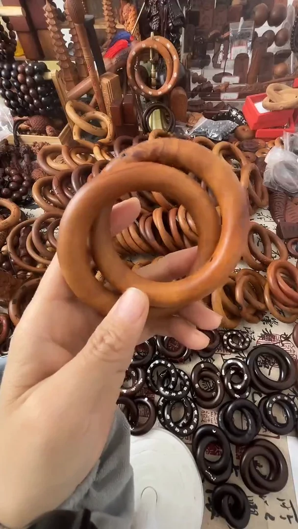 枣木乾坤圈枣木60圈口微瑕一物一拍