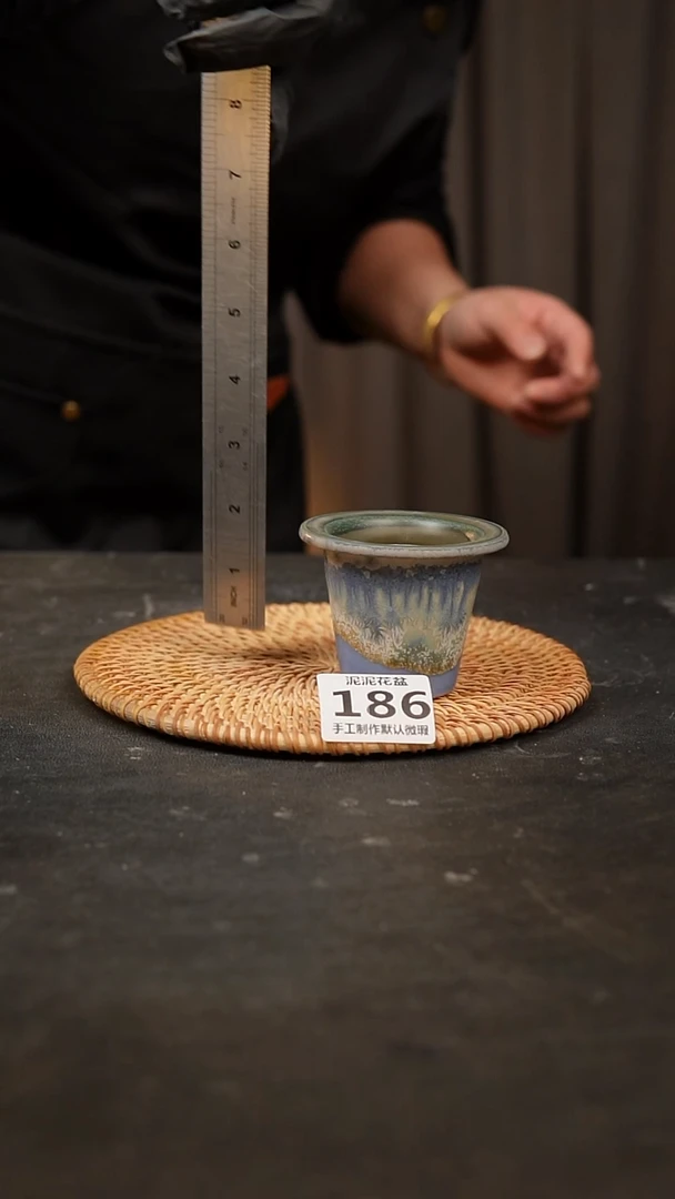 【闪购商品】瓷片186泥泥手工花盆口5高6