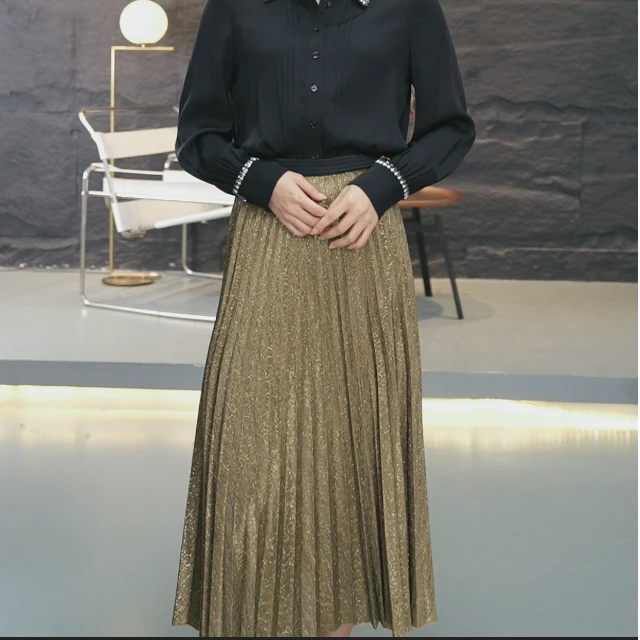 FARROGRANO/菲诺格诺显瘦气质时尚复古百搭女士优雅半身裙FL1Q001