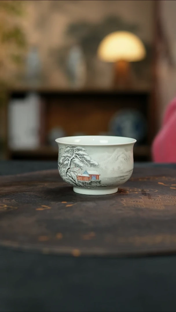 景德镇陶瓷杯碗柴烧多人