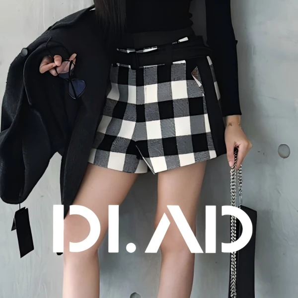 【达人专属】千鸟格纹高腰短裤DD424270K4