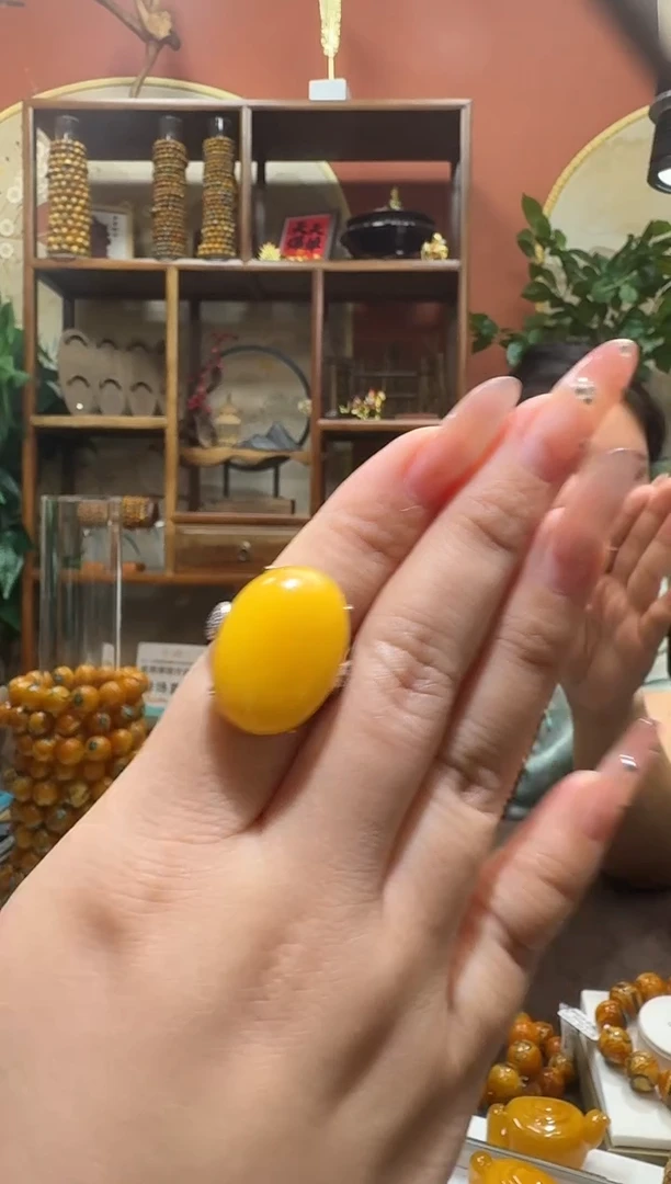 蜜蜡颈饰银S925镶嵌0879天然蜜蜡珠宝奇石全都保真