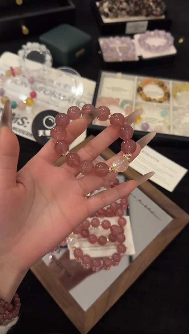 合金手链水晶草莓晶x3478