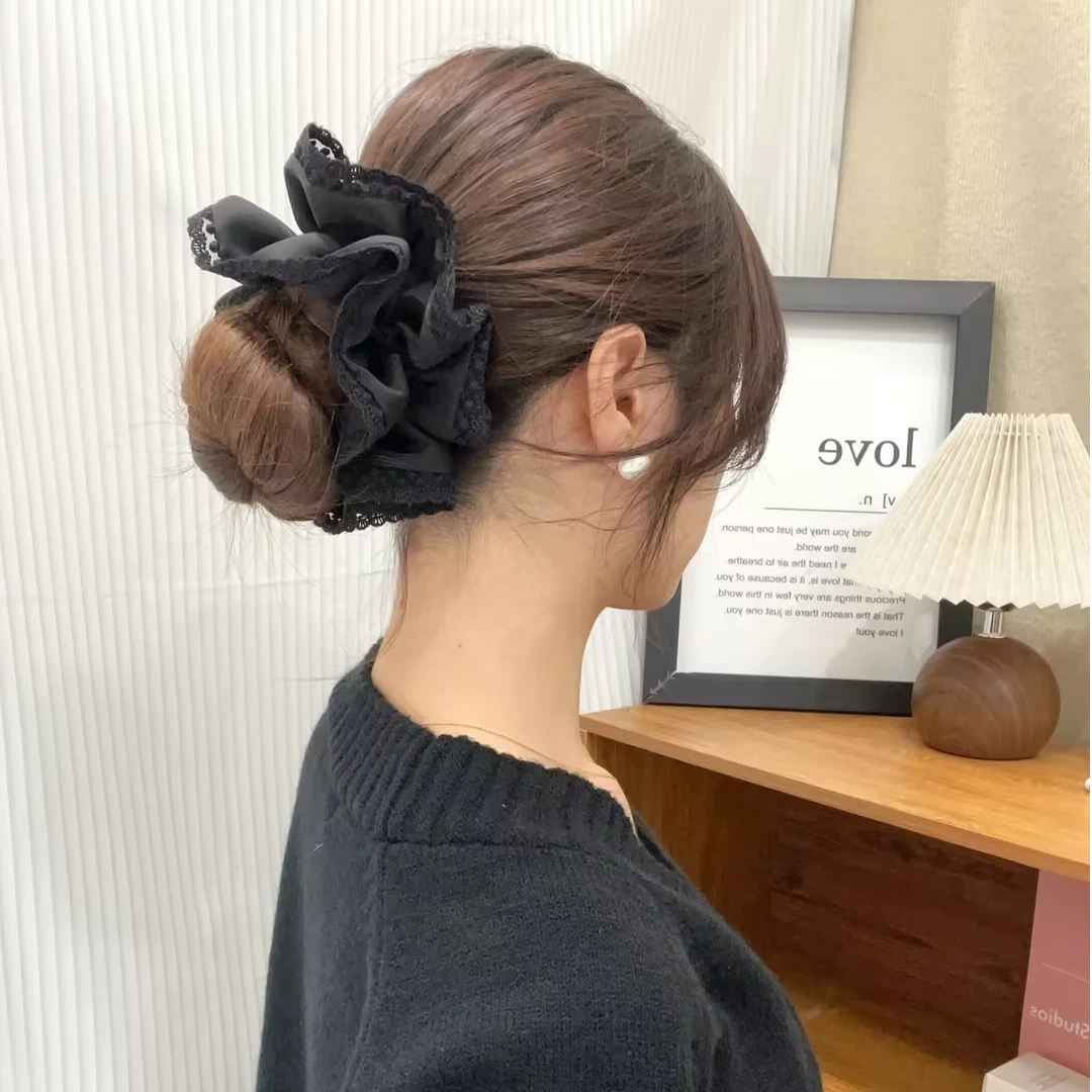 1号链接【发圈】气质百搭黑色发饰简约韩版轻奢优雅黑色发圈小蛮腰