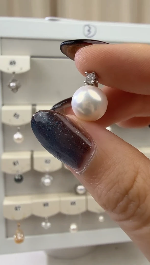 吊坠(赠链)银S925镶嵌淡水珍珠10-11mm戴妃吊坠