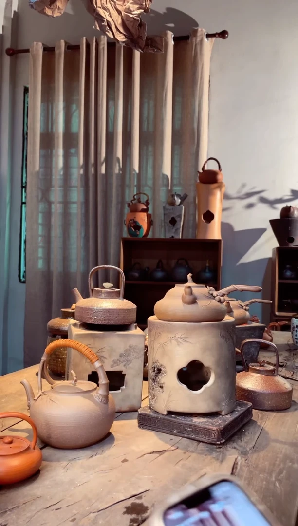 【闪购商品】壶一步到位紫金陶葫芦侧把加大海棠