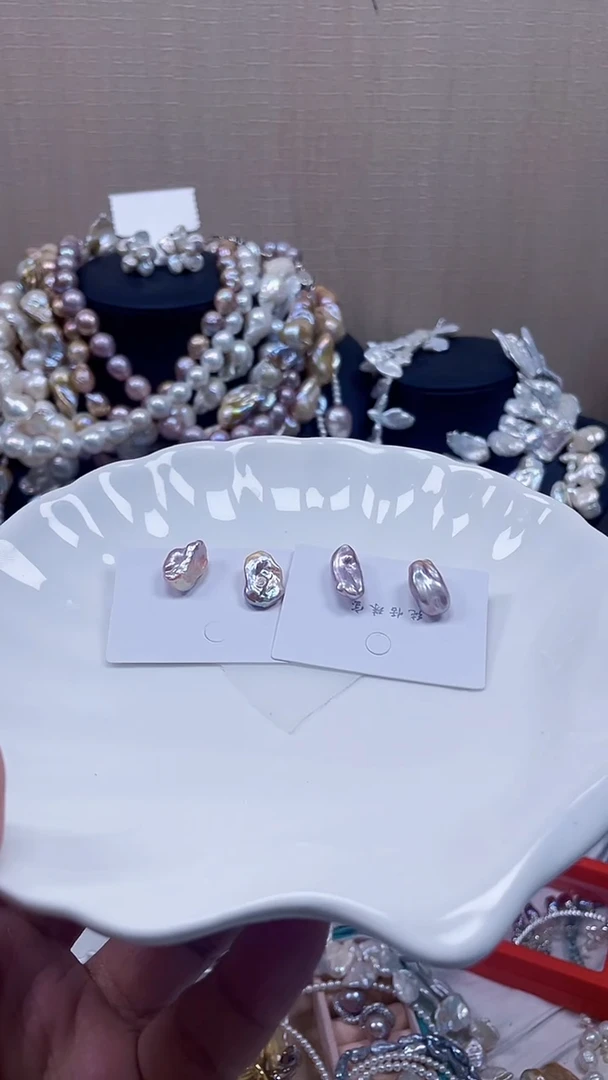 未镶嵌耳饰淡水珍珠【纯恬饰品】（多样性发货发一）