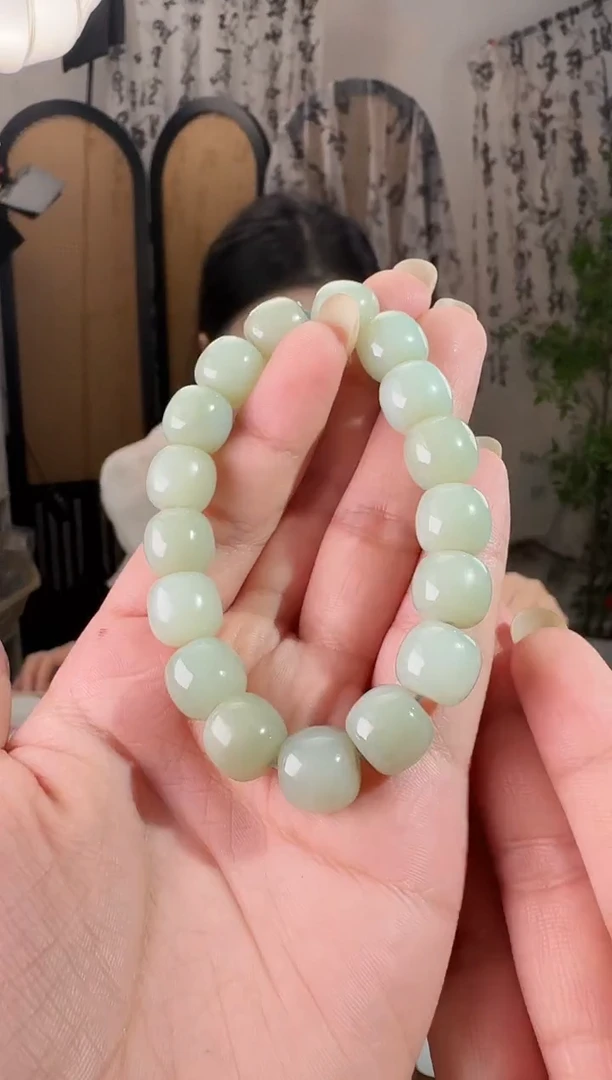 未镶嵌手串和田玉老型珠手串 12mm