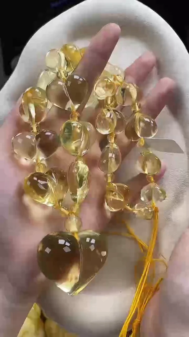 琥珀颈饰未镶嵌项链