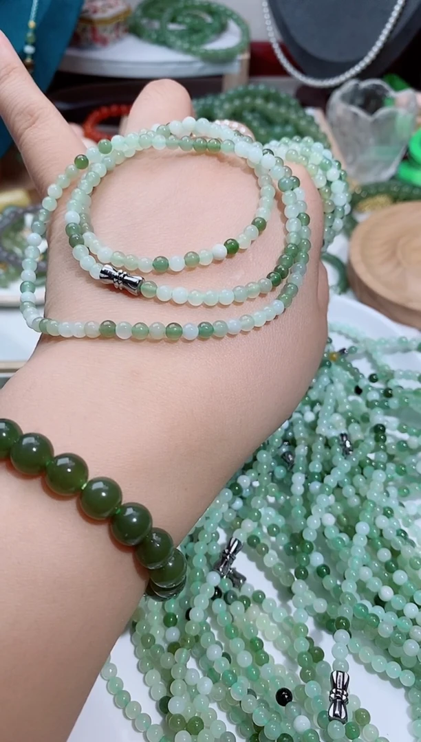 和田玉未镶嵌颈饰A1不挑珠子多样性发其一