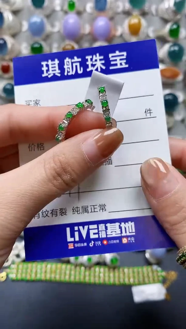 【闪购商品】翡翠耳饰银S925镶嵌0576
