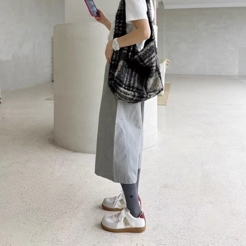 【欧洲站轻奢尾单】2508-2高品质软底软面牛皮德训鞋百搭洋气小白鞋