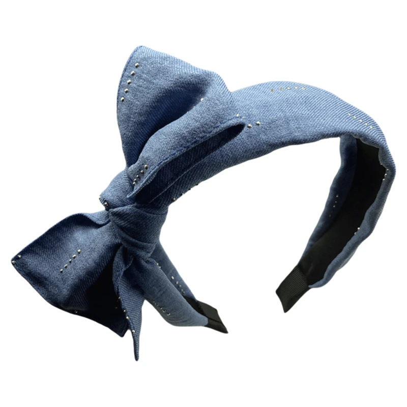 新款个性蝴蝶结发箍简约时尚百搭气质外出拍照压发纯色布艺发饰