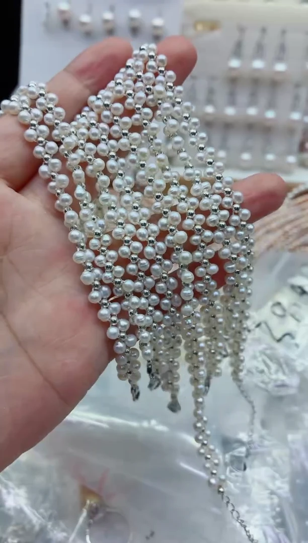 淡水珍珠手链合金多样性发其一，非无暇