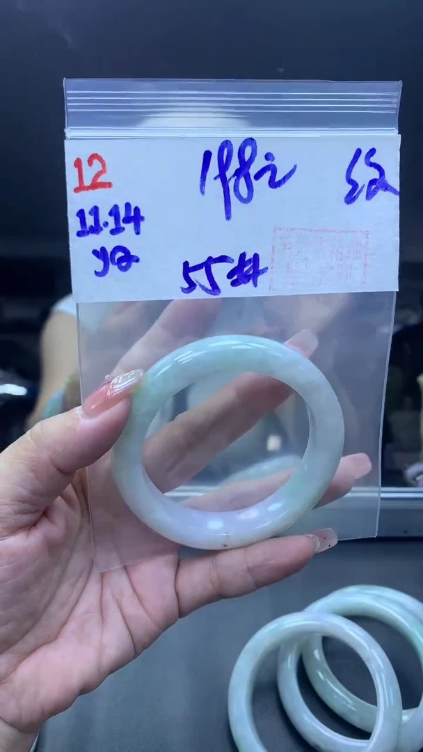 未镶嵌定制翡翠12手镯纹55+198元+拍一发一