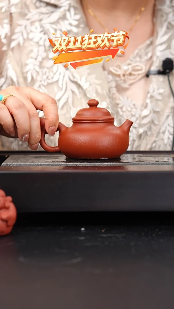茶壶紫砂小煤窑朱泥粗砂容天180cc郑