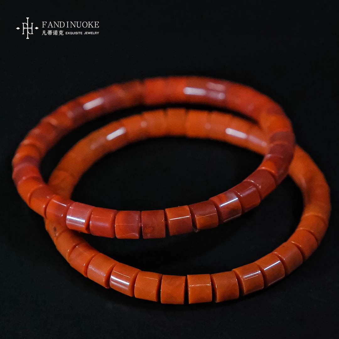 【加加专属】3  MJ27443-南红玛瑙直切桶珠手串-多样性发一件-6mm+